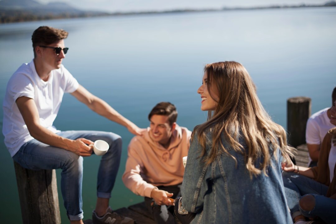 group of friends talking