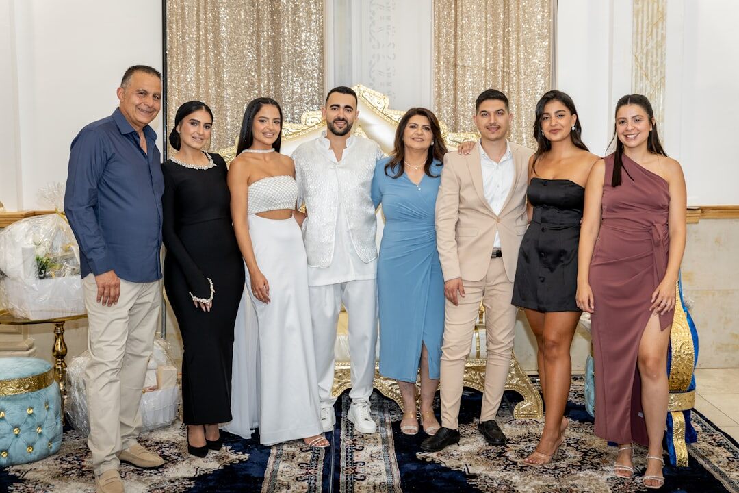 group of celebrities at event