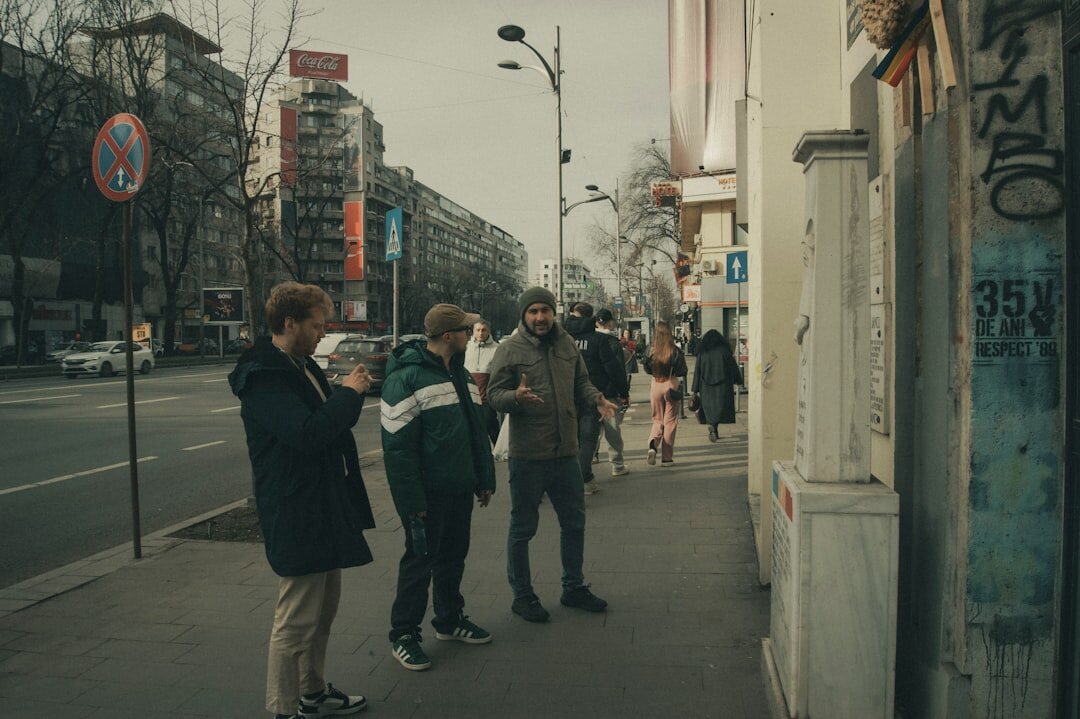 group of people talking